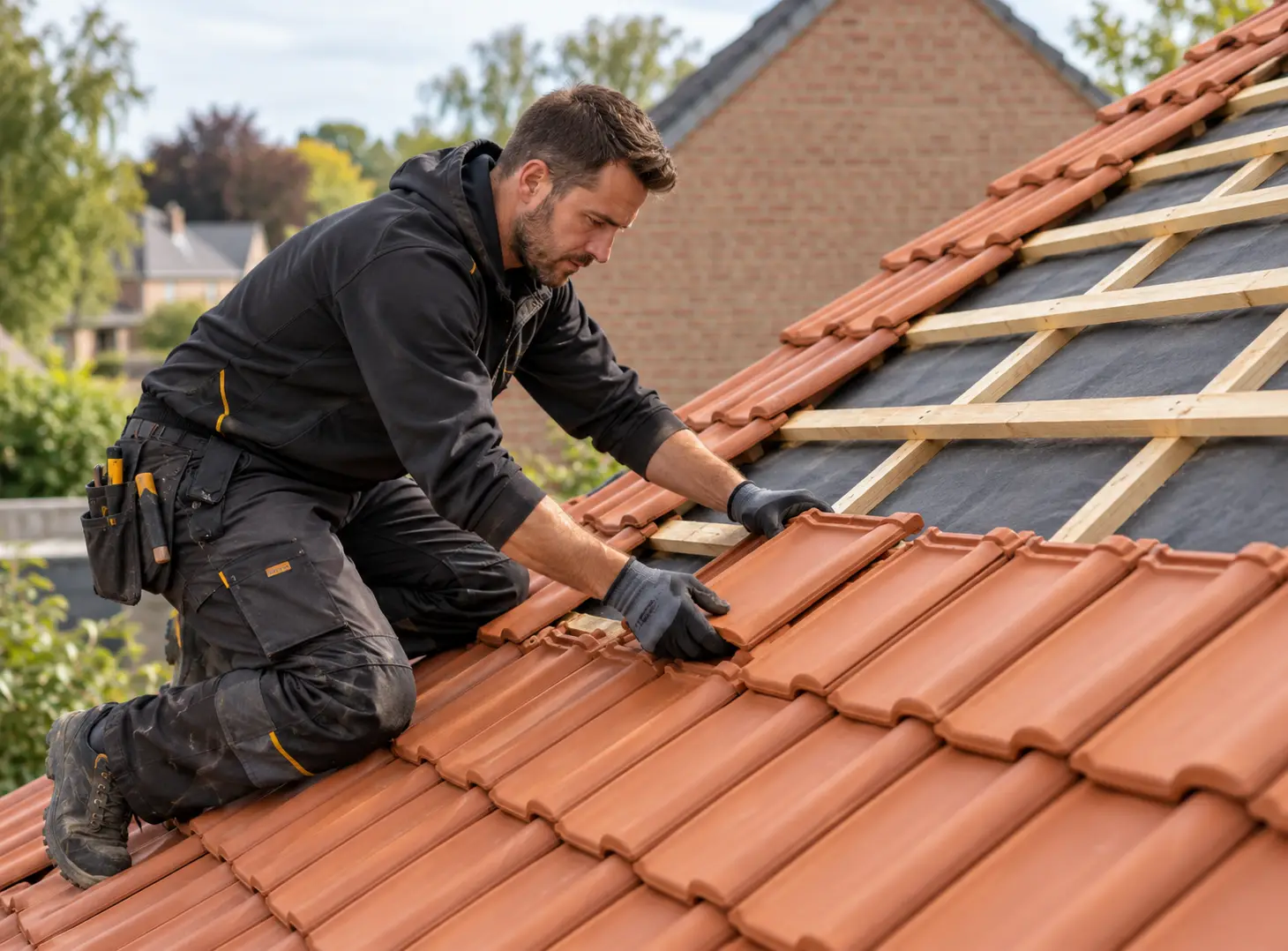 Dakpannen plaatsen in Affligem – HDT Bouw